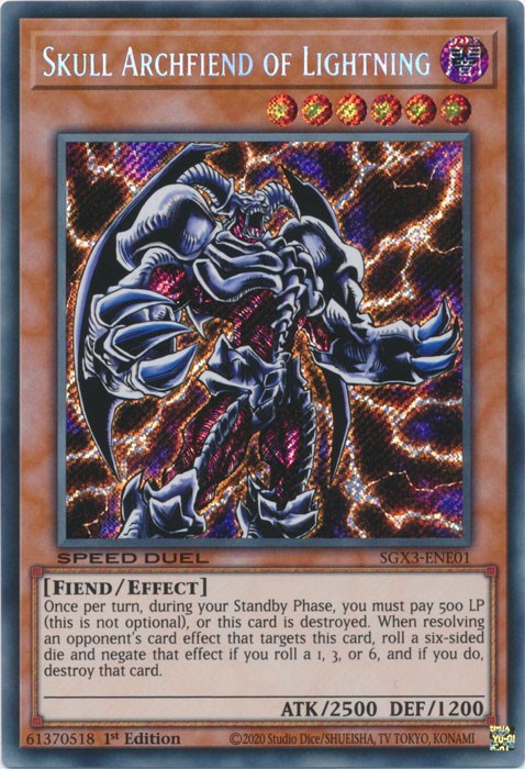 Skull Archfiend of Lightning [SGX3-ENE01] Secret Rare | Exor Games Truro