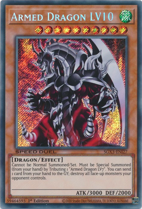 Armed Dragon LV10 [SGX3-ENI27] Secret Rare | Exor Games Truro