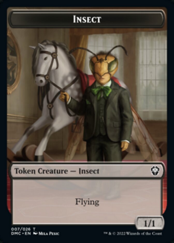 Phyrexian // Insect Double-Sided Token [Dominaria United Tokens] | Exor Games Truro