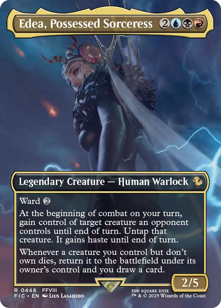 Edea, Possessed Sorceress (Borderless) [FINAL FANTASY Commander] | Exor Games Truro