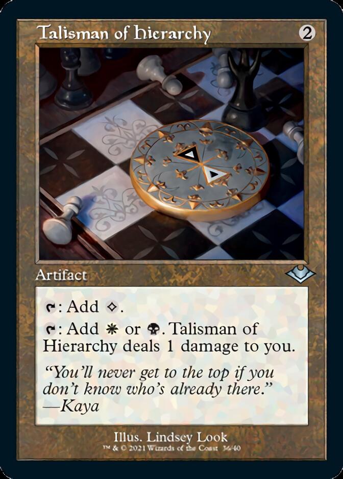 Talisman of Hierarchy (Retro Foil Etched) [Modern Horizons] | Exor Games Truro