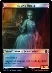 Human Noble // Beast Double-Sided Token (Surge Foil) [Doctor Who Tokens] | Exor Games Truro
