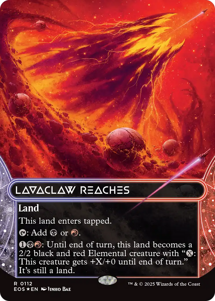 Lavaclaw Reaches (0112) (Borderless) (Galaxy Foil) [Edge of Eternities: Stellar Sights] | Exor Games Truro
