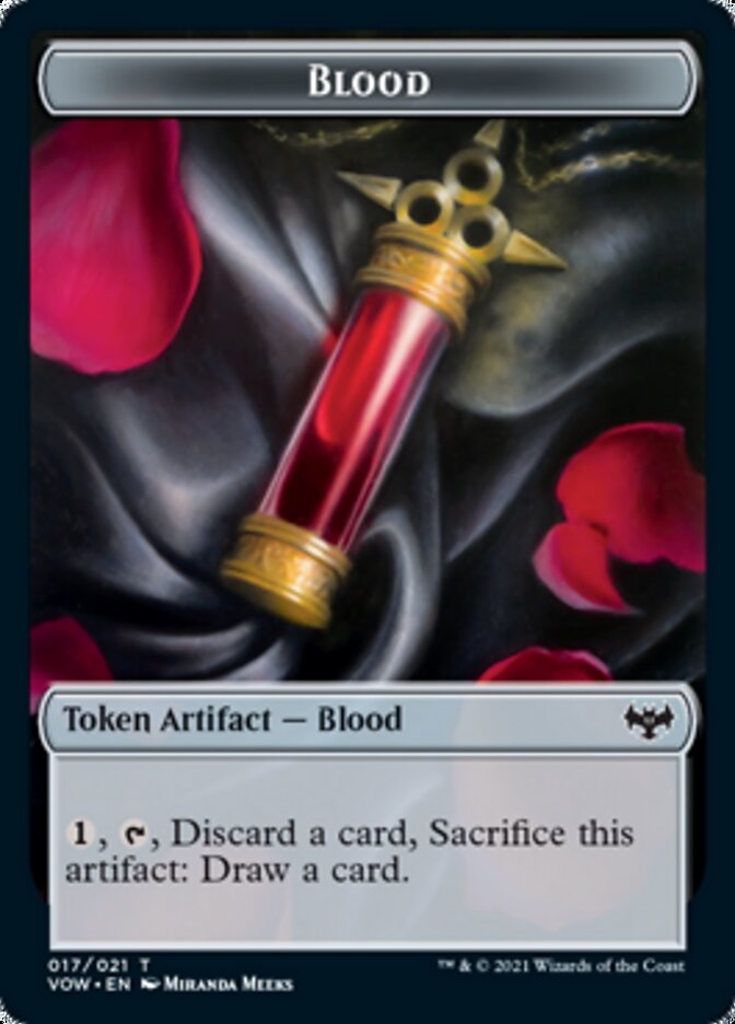 Blood // Vampire (016) Double-Sided Token [Innistrad: Crimson Vow Tokens] | Exor Games Truro