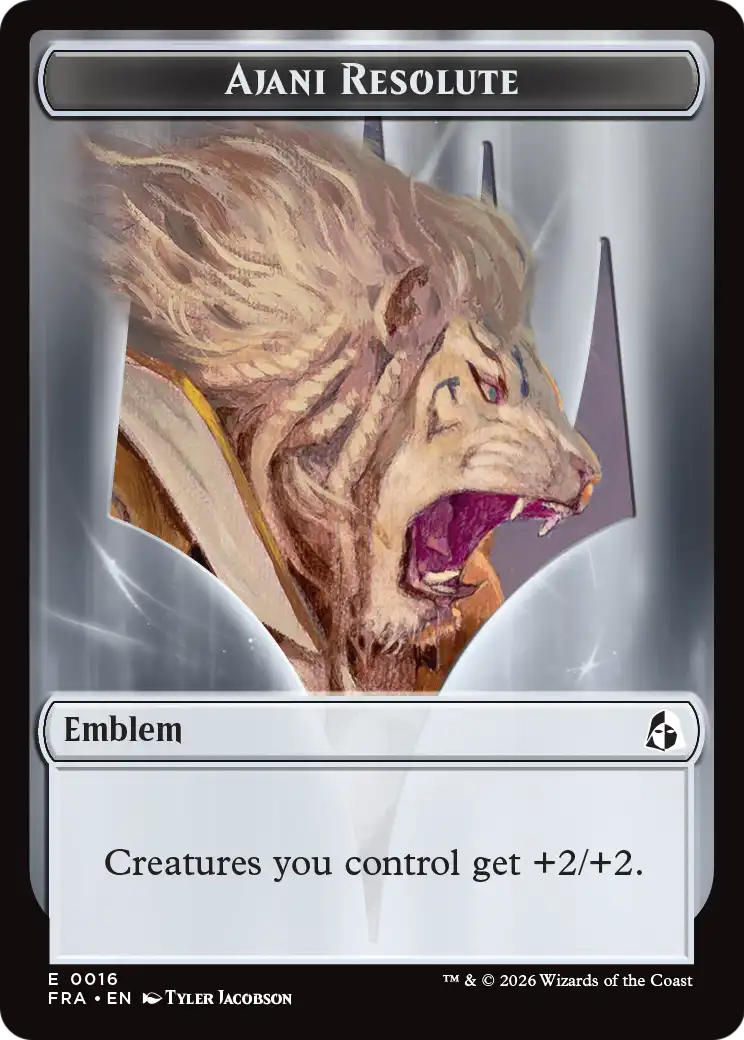 Ajani's Pridemate // Ajani Resolute Double-Sided Token [Reality Fracture Tokens] | Exor Games Truro