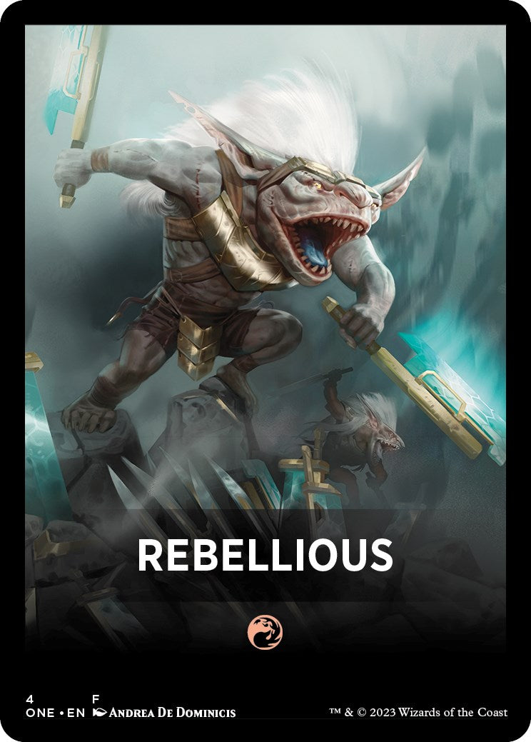 Rebellious Theme Card [Phyrexia: All Will Be One Tokens] | Exor Games Truro