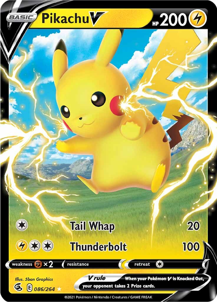 Pikachu V (086/264) [Sword & Shield: Fusion Strike] | Exor Games Truro