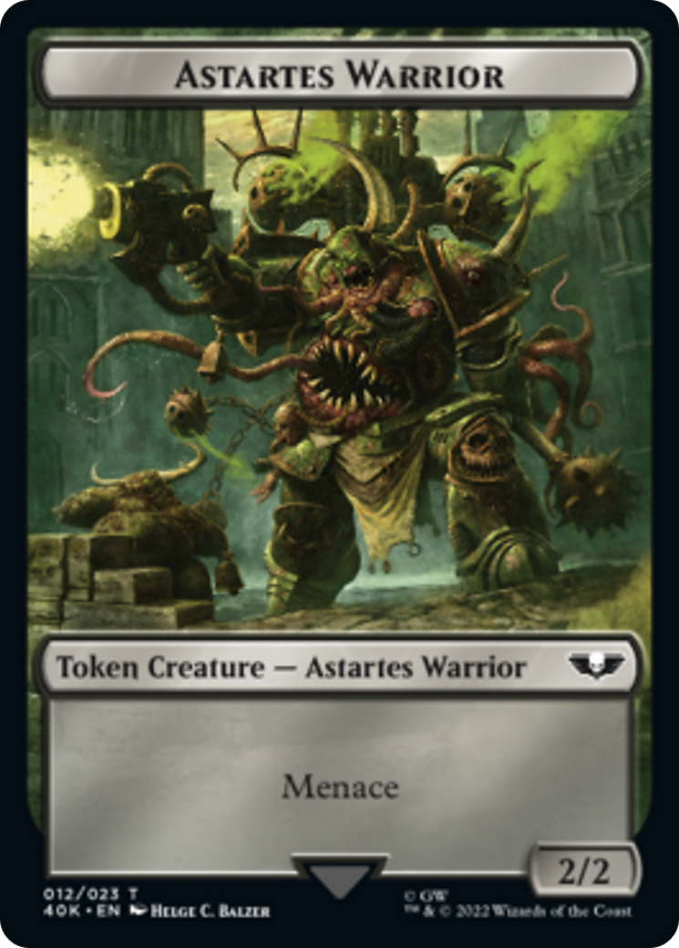 Astartes Warrior // Plaguebearer of Nurgle Double-Sided Token [Warhammer 40,000 Tokens] | Exor Games Truro