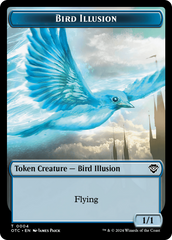 Dragon Elemental // Bird Illusion Double-Sided Token [Outlaws of Thunder Junction Commander Tokens] | Exor Games Truro
