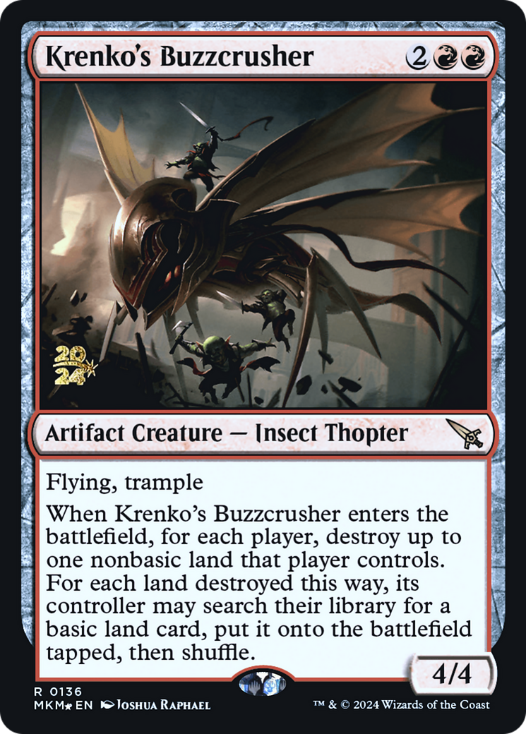 Krenko's Buzzcrusher [Murders at Karlov Manor Prerelease Promos] | Exor Games Truro