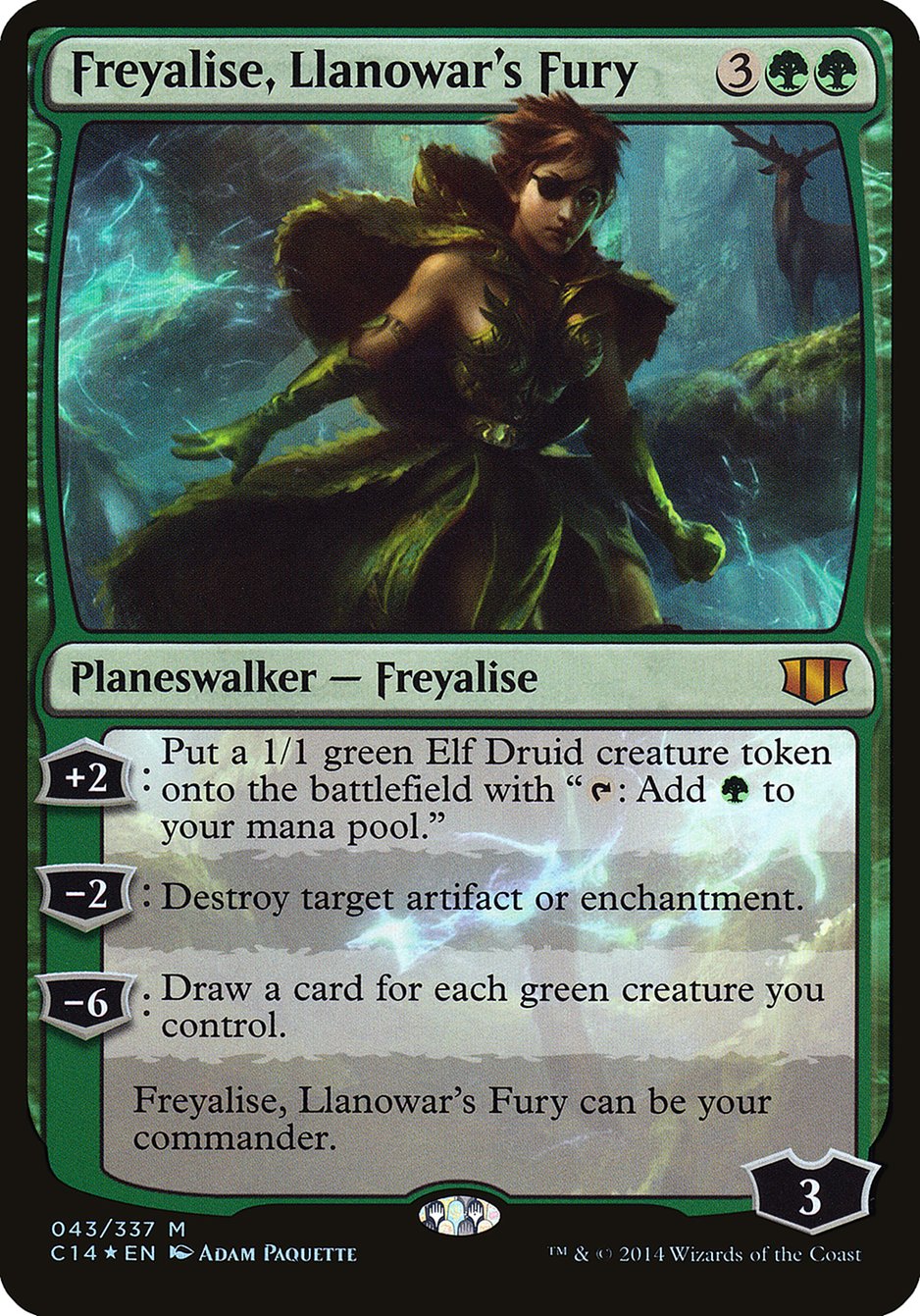 Freyalise, Llanowar's Fury (Oversized) [Commander 2014 Oversized] | Exor Games Truro