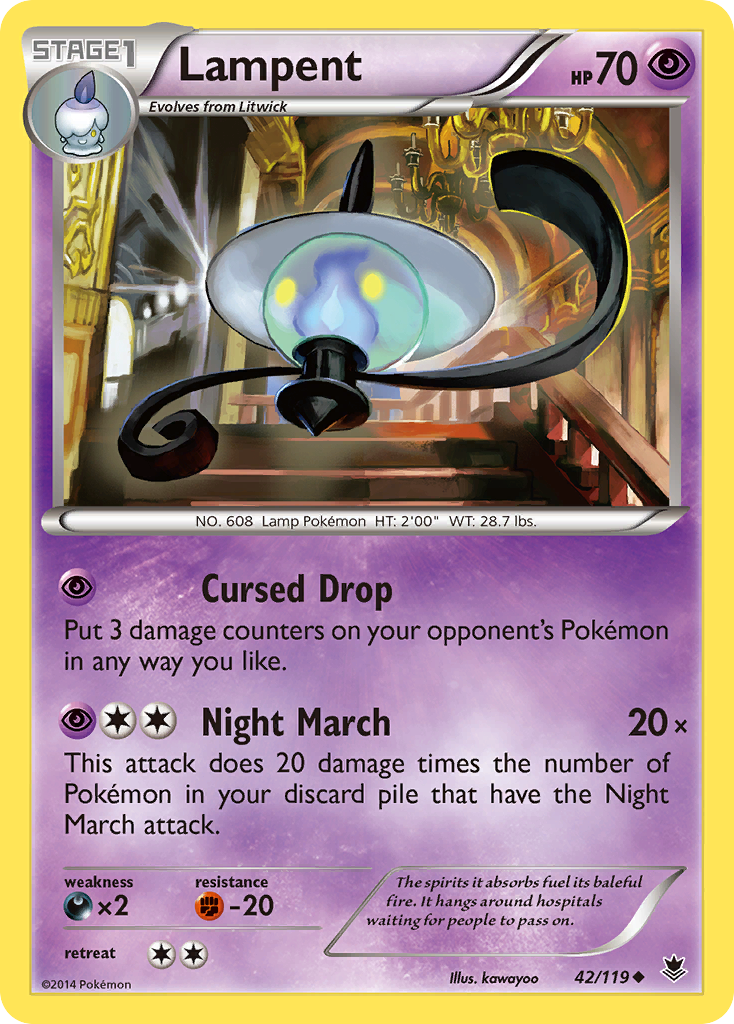 Lampent (42/119) [XY: Phantom Forces] | Exor Games Truro