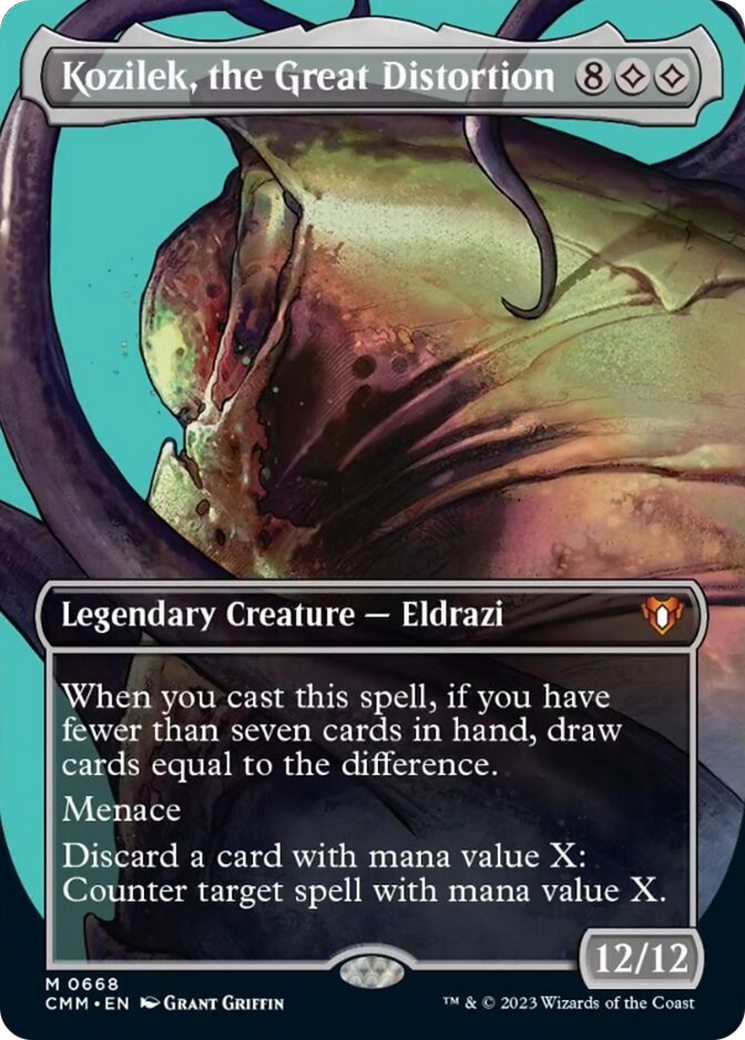 Kozilek, the Great Distortion (Borderless Profile) [Commander Masters] | Exor Games Truro