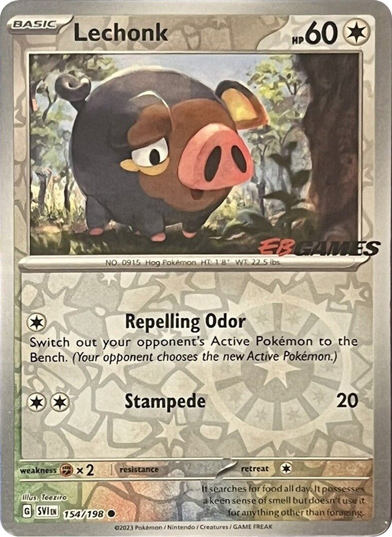 Lechonk (154/198) (EB Games Promo) [Scarlet & Violet: Base Set] | Exor Games Truro