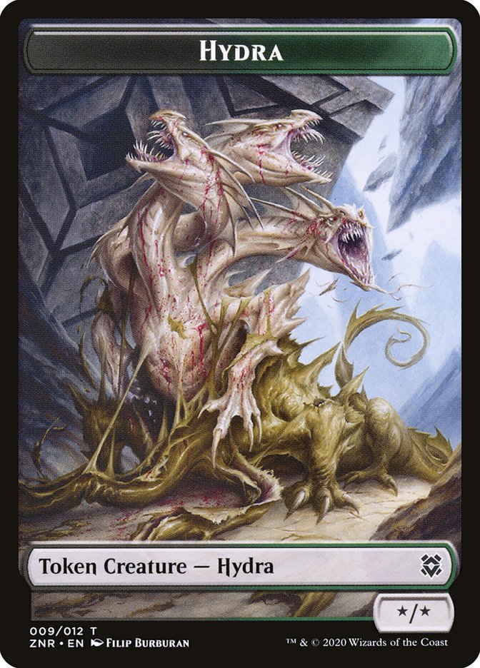 Cat // Hydra Double-Sided Token [Zendikar Rising Tokens] | Exor Games Truro