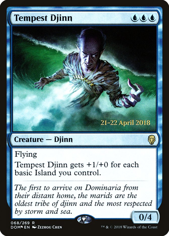 Tempest Djinn [Dominaria Prerelease Promos] | Exor Games Truro