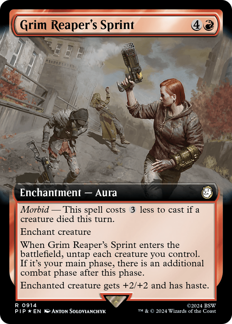 Grim Reaper's Sprint (Extended Art) (Surge Foil) [Fallout] | Exor Games Truro