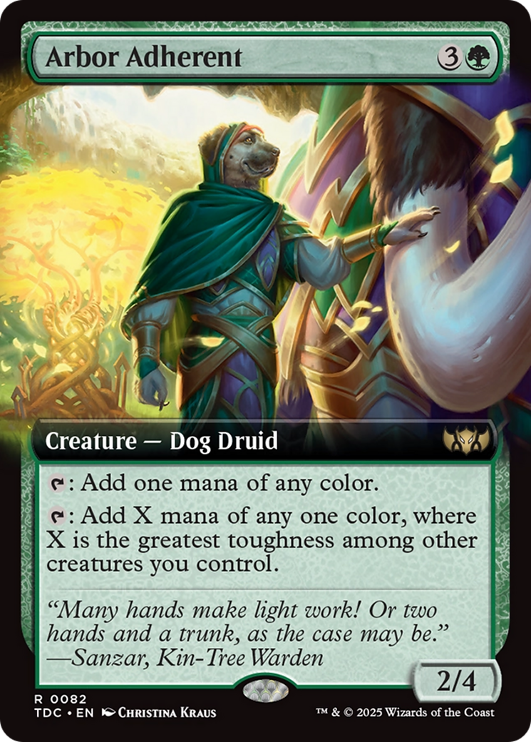 Arbor Adherent (Extended Art) [Tarkir: Dragonstorm Commander] | Exor Games Truro