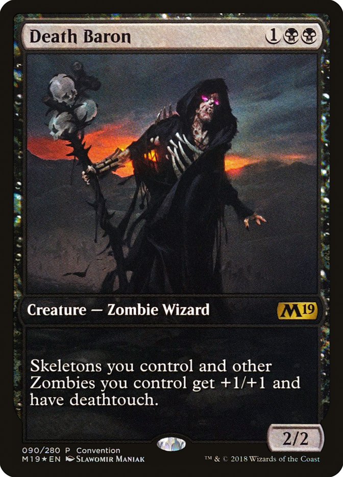 Death Baron (Convention) (Full Art) [Core Set 2019 Promos] | Exor Games Truro