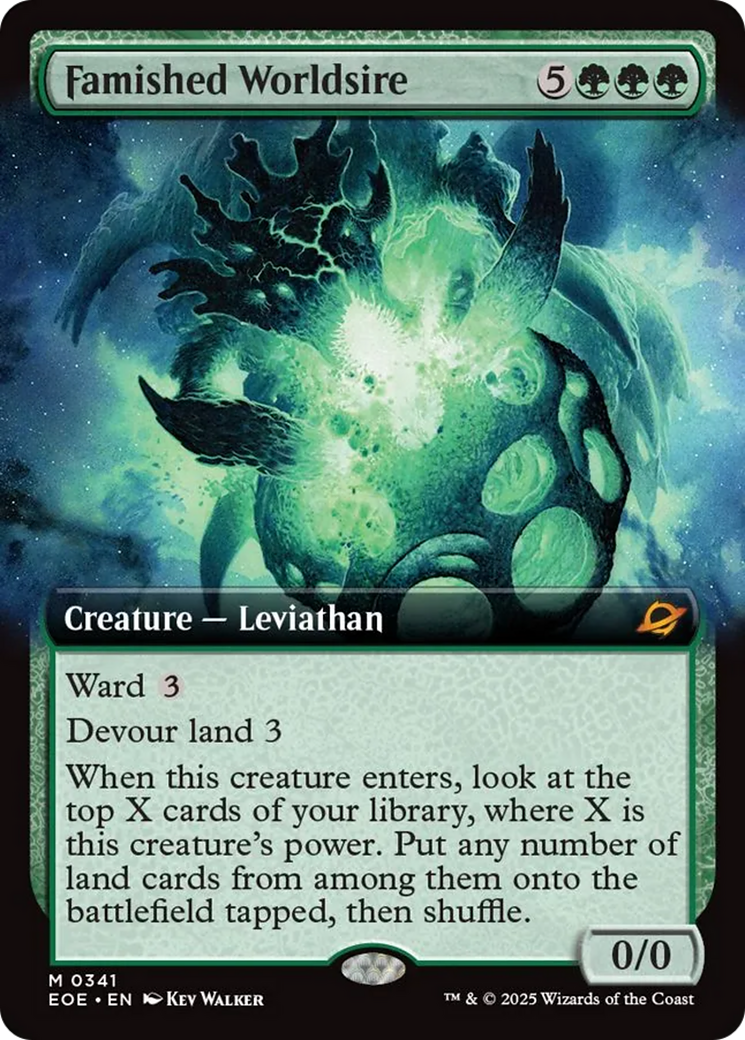 Famished Worldsire (Extended Art) [Edge of Eternities] | Exor Games Truro