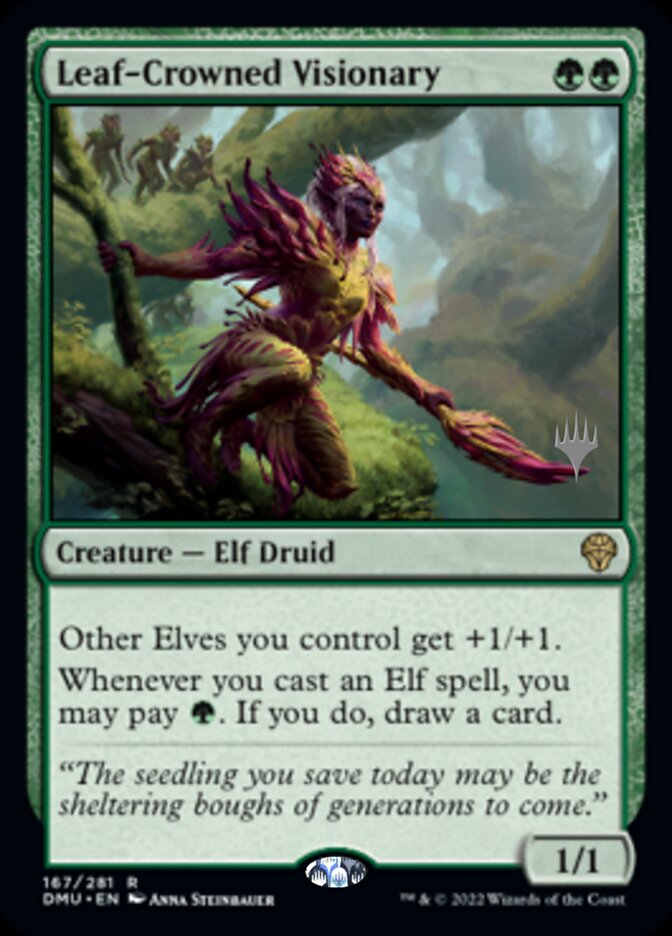 Leaf-Crowned Visionary (Promo Pack) [Dominaria United Promos] | Exor Games Truro