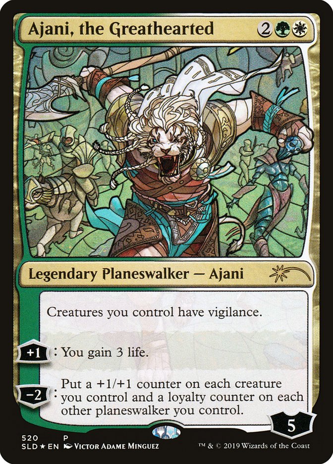 Ajani, the Greathearted (Stained Glass) [Secret Lair Drop Promos] | Exor Games Truro