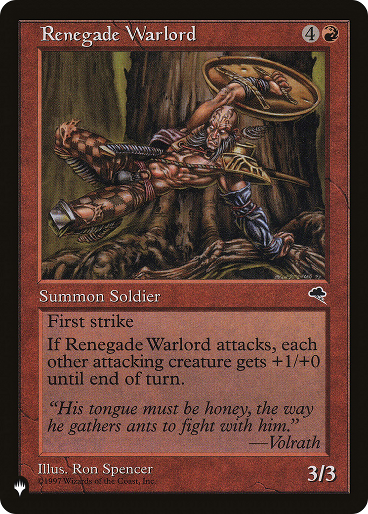 Renegade Warlord [The List Reprints] | Exor Games Truro