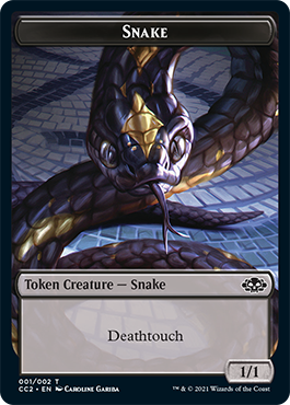 Snake // Zombie Double-Sided Token [Commander Collection: Black Tokens] | Exor Games Truro