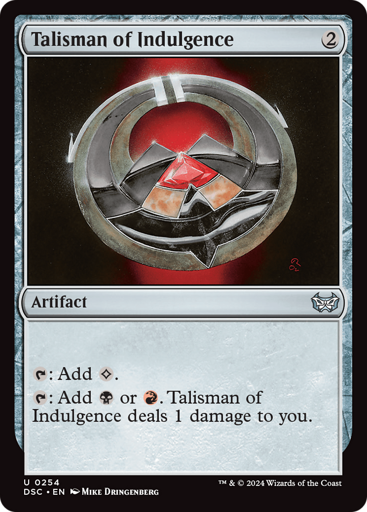 Talisman of Indulgence [Duskmourn: House of Horror Commander] | Exor Games Truro