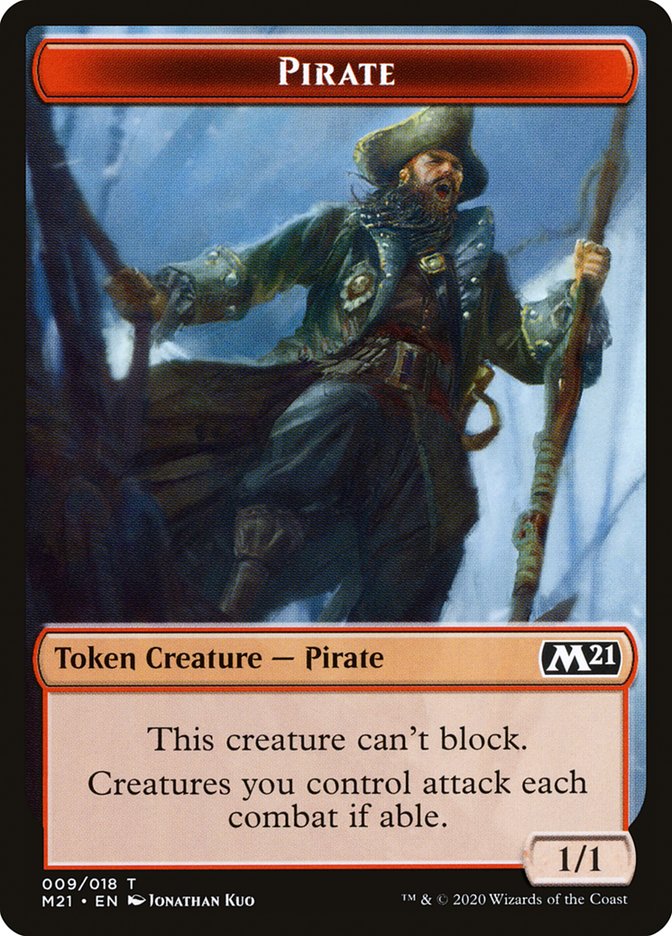 Knight // Pirate Double-Sided Token [Core Set 2021 Tokens] | Exor Games Truro