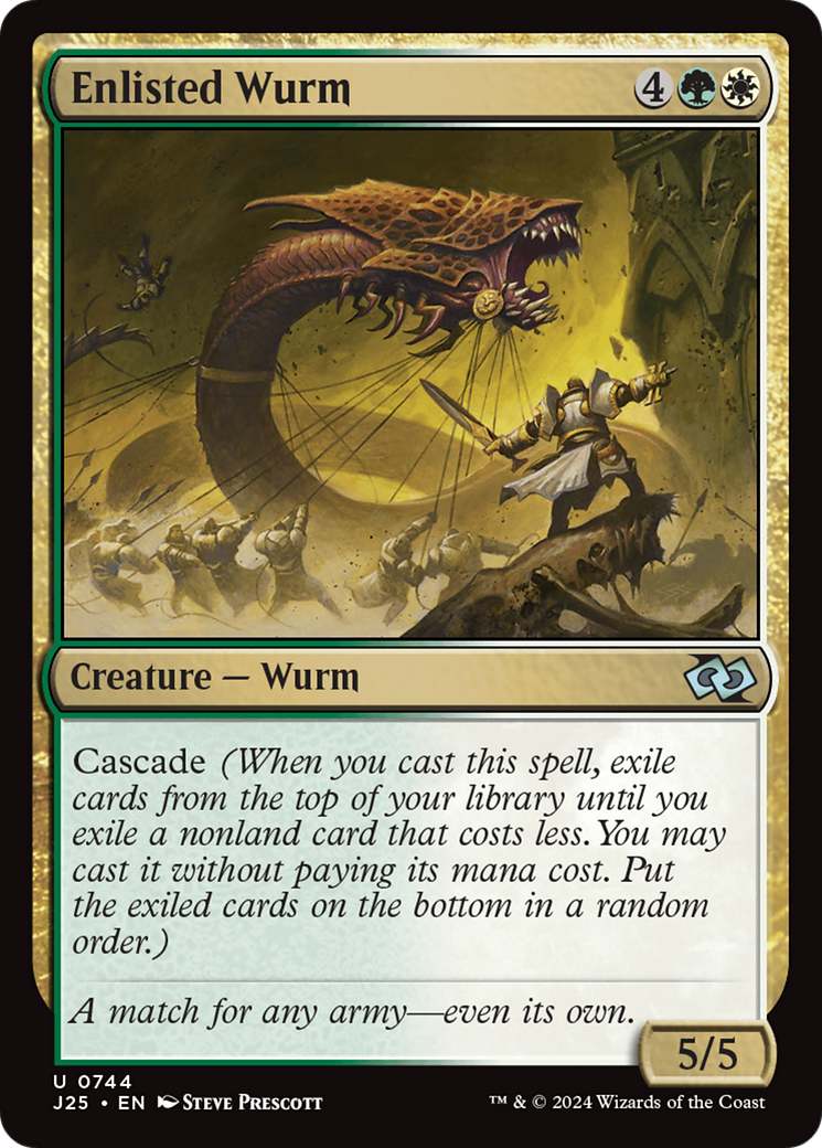 Enlisted Wurm [Foundations Jumpstart] | Exor Games Truro