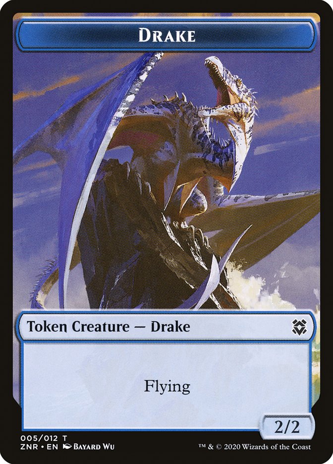 Copy // Drake Double-Sided Token [Zendikar Rising Tokens] | Exor Games Truro