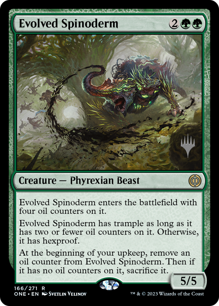 Evolved Spinoderm (Promo Pack) [Phyrexia: All Will Be One Promos] | Exor Games Truro