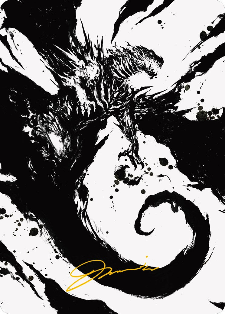 Capricious Hellraiser Art Card (Gold-Stamped Signature) [Phyrexia: All Will Be One Art Series] | Exor Games Truro