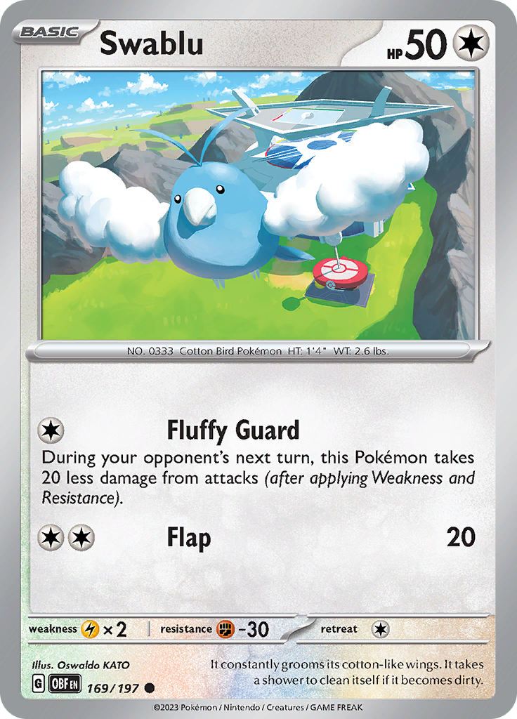 Swablu (169/197) [Scarlet & Violet: Obsidian Flames] | Exor Games Truro