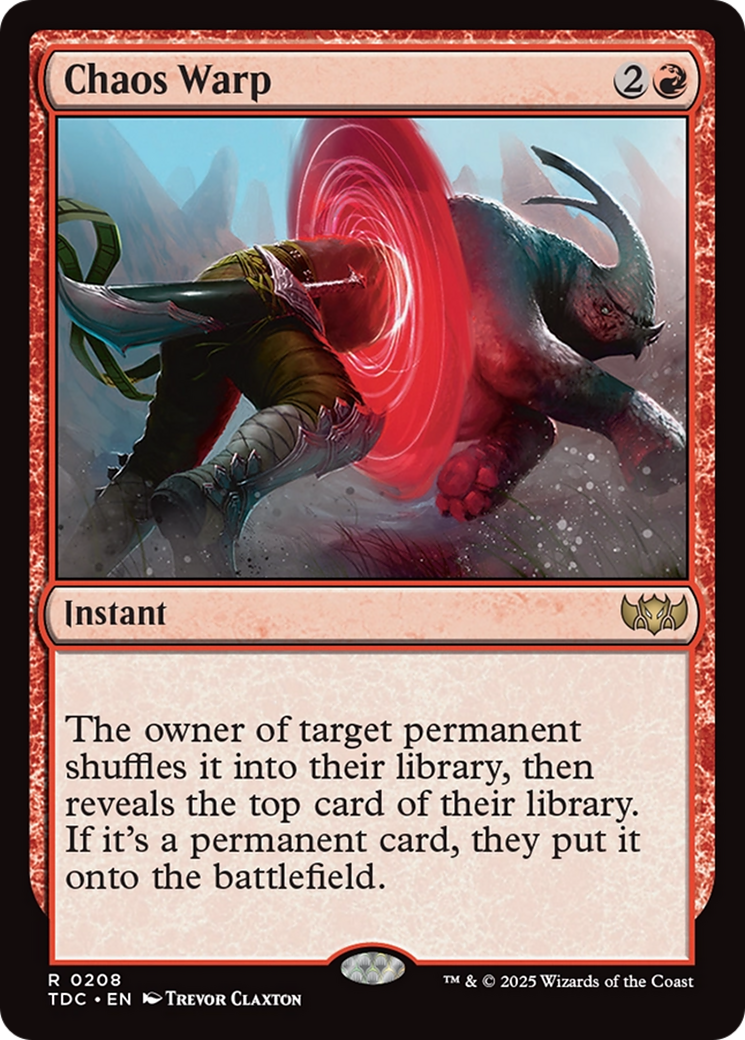 Chaos Warp [Tarkir: Dragonstorm Commander] | Exor Games Truro