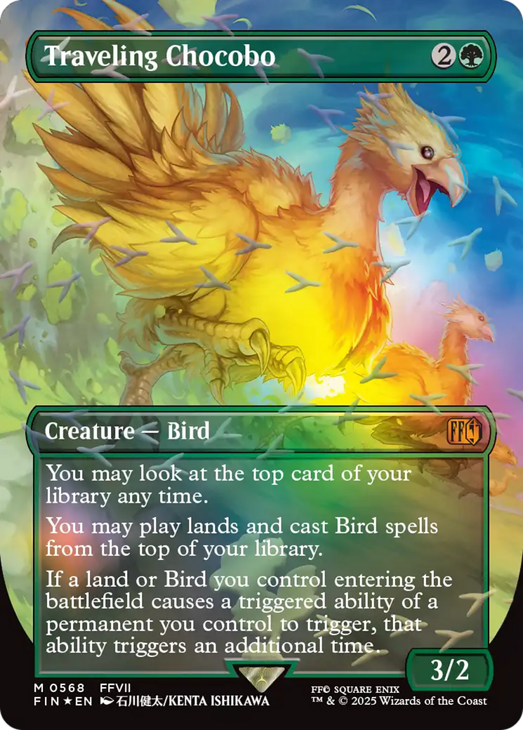 Traveling Chocobo (Borderless) (Chocobo Track Foil) [FINAL FANTASY] | Exor Games Truro