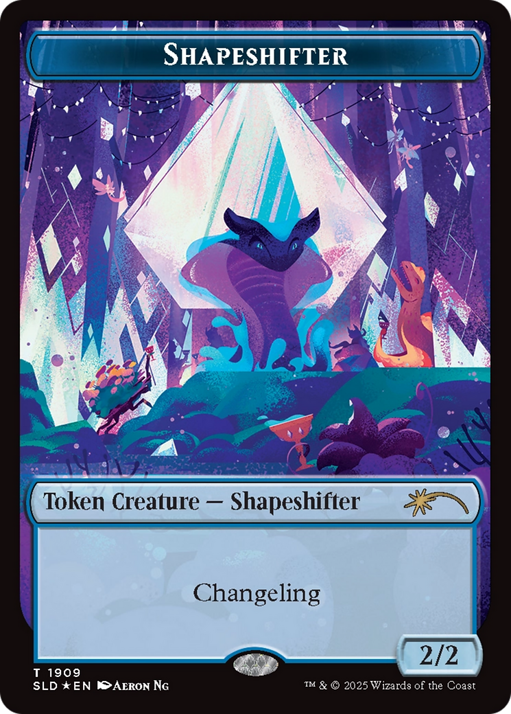 Shapeshifter Token (1909) (Double Rainbow Foil) [Secret Lair Drop Series] | Exor Games Truro