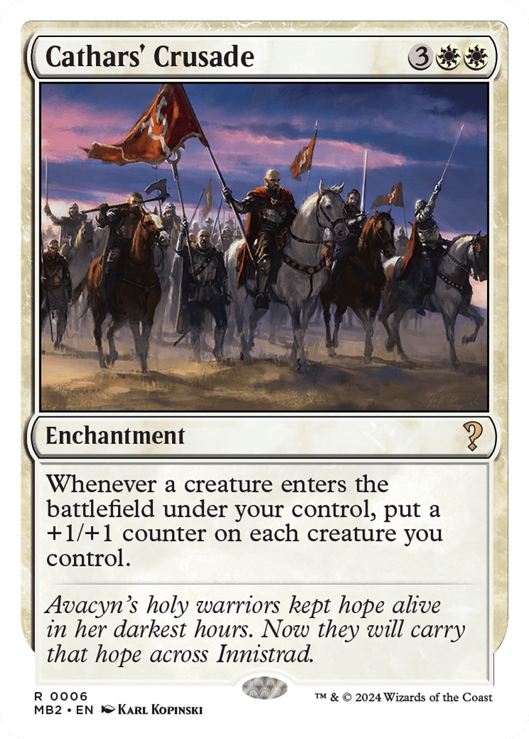 Cathars' Crusade (White Border) [Mystery Booster 2] | Exor Games Truro
