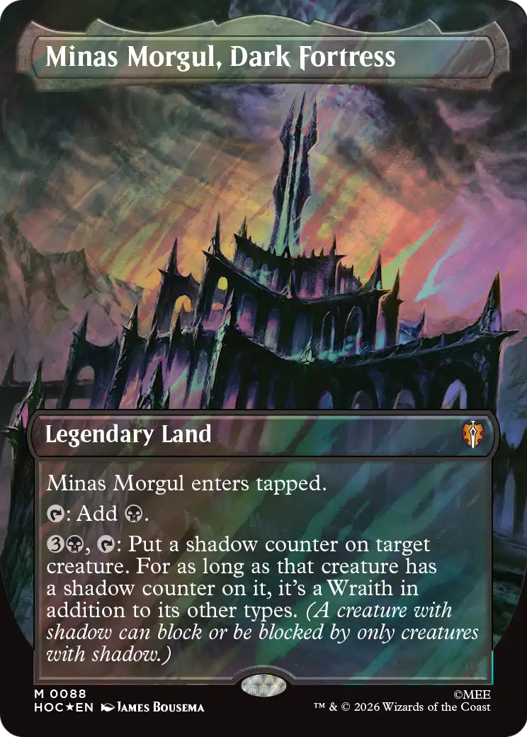 Minas Morgul, Dark Fortress (Borderless) (Surge Foil) [The Hobbit: Eternal-Legal] | Exor Games Truro