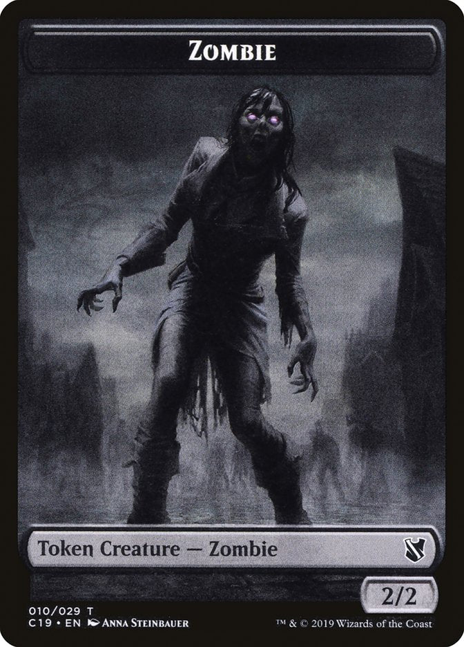 Ob Nixilis, Reignited Emblem // Zombie (010) Double-Sided Token [Commander 2019 Tokens] | Exor Games Truro