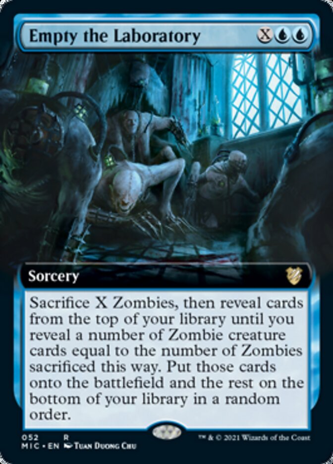 Empty the Laboratory (Extended Art) [Innistrad: Midnight Hunt Commander] | Exor Games Truro