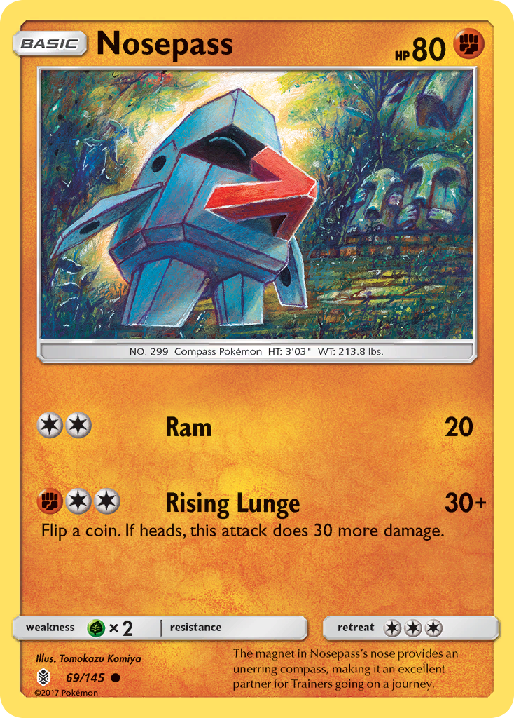 Nosepass (69/145) [Sun & Moon: Guardians Rising] | Exor Games Truro