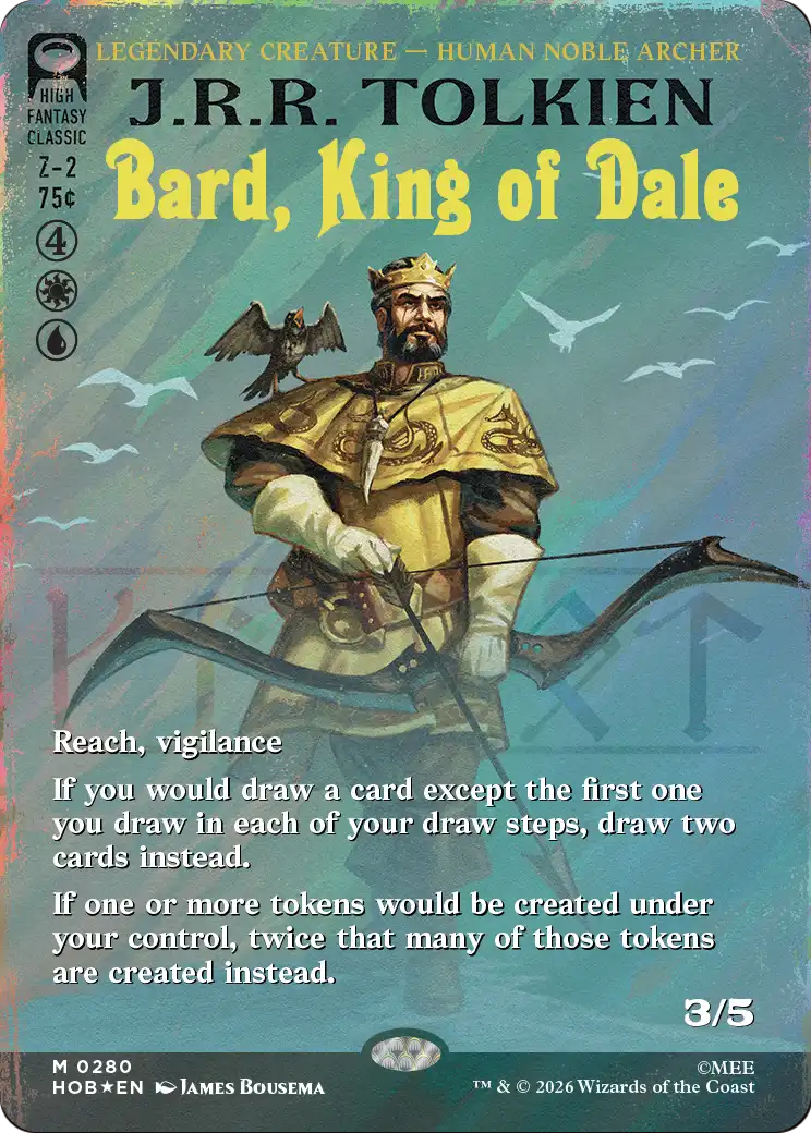 Bard, King of Dale (Borderless) (Surge Foil) [The Hobbit] | Exor Games Truro