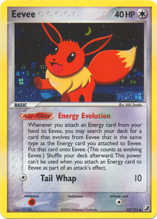 Eevee (55/115) (Stamped) [EX: Unseen Forces] | Exor Games Truro