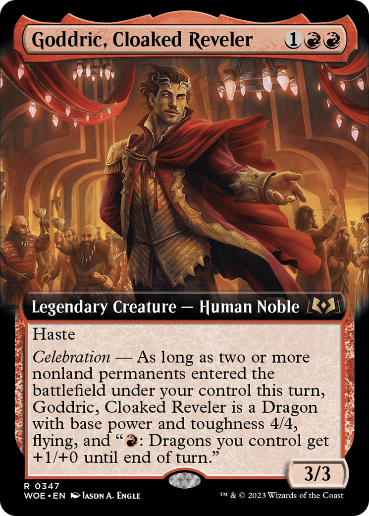 Goddric, Cloaked Reveler (Extended Art) [Wilds of Eldraine] | Exor Games Truro