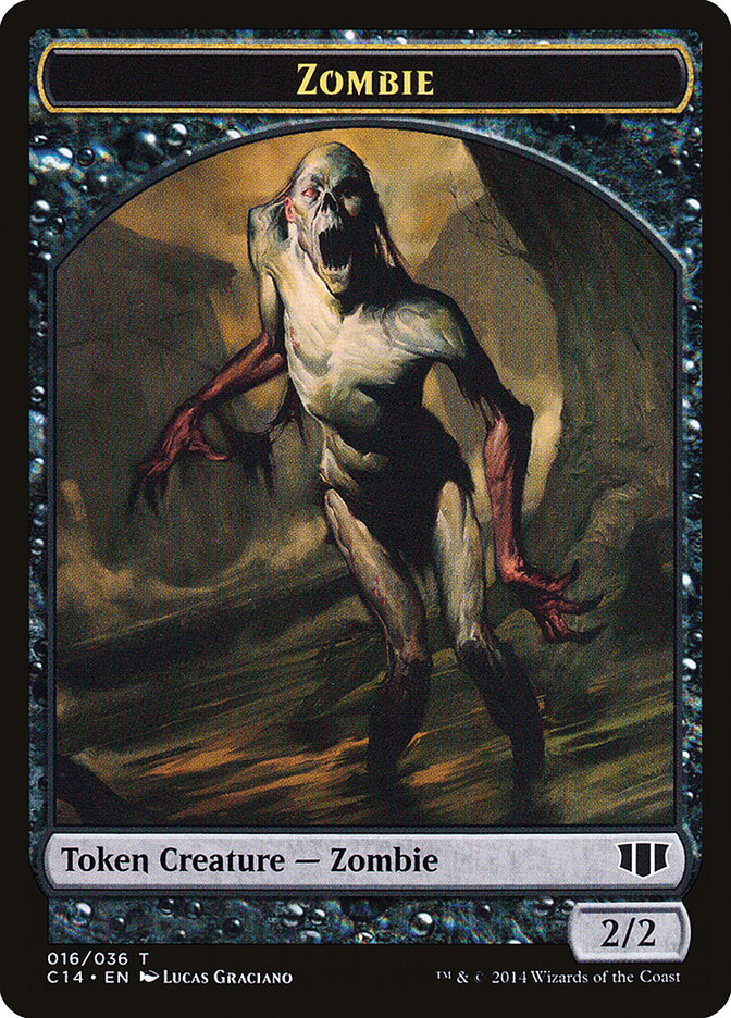 Horror // Zombie (016/036) Double-Sided Token [Commander 2014 Tokens] | Exor Games Truro