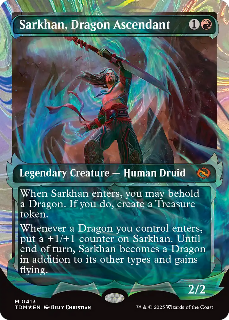 Sarkhan, Dragon Ascendant (0413) (Showcase) (Halo Foil) [Tarkir: Dragonstorm] | Exor Games Truro