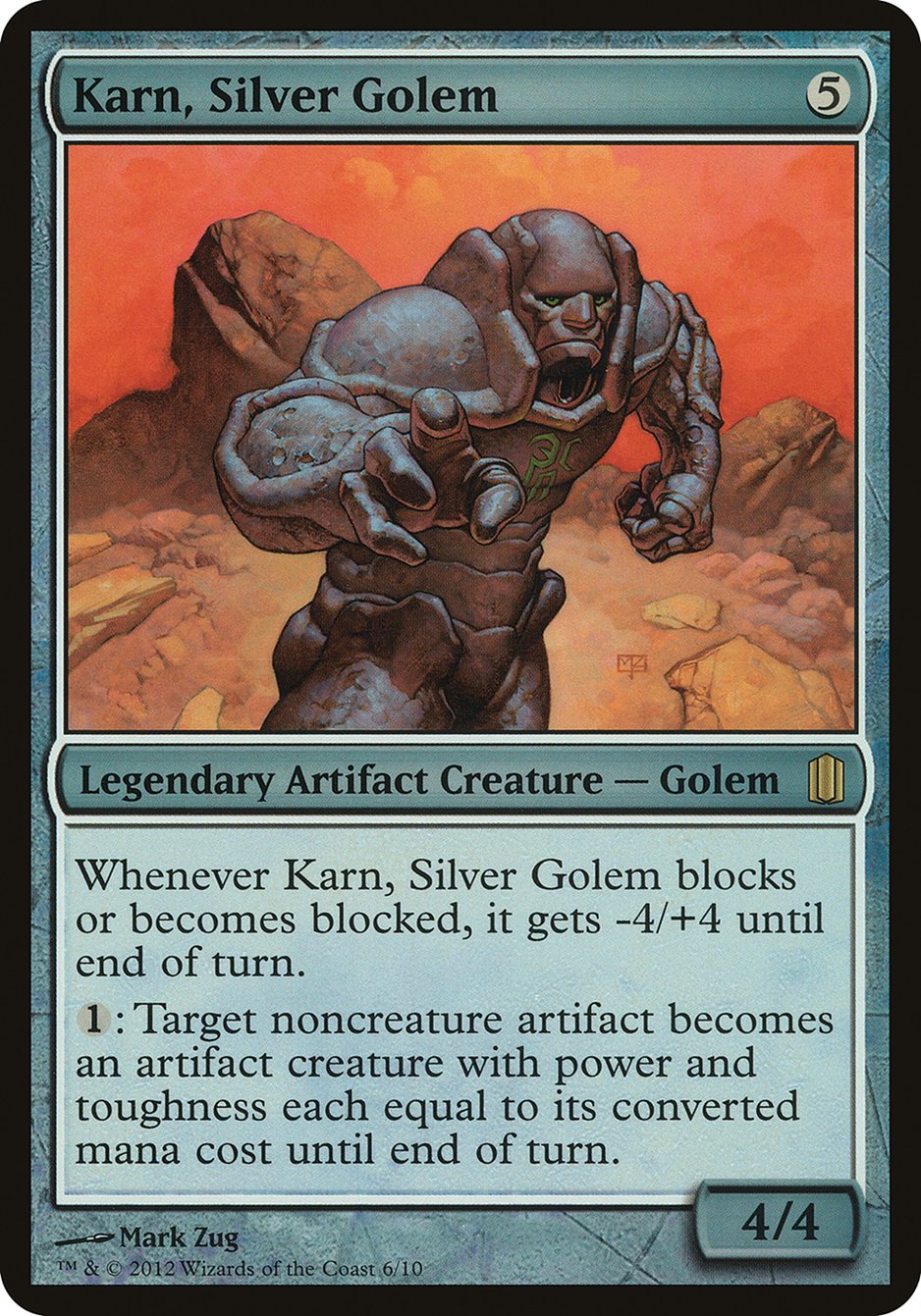 Karn, Silver Golem (Oversized) [Commander's Arsenal Oversized] | Exor Games Truro