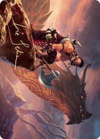 Dragonkin Berserker Art Card (Gold-Stamped Signature) [Kaldheim Art Series] | Exor Games Truro